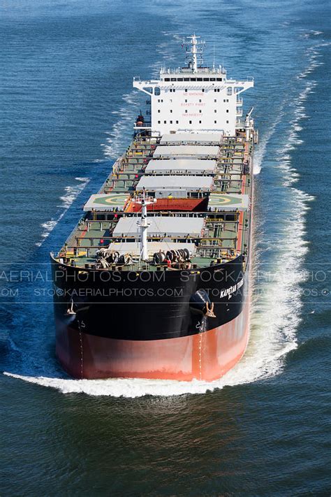 Aerial Photo Bulk Carrier Cargo Ship