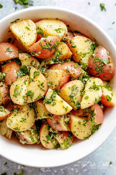 garlicky herb red potato salad in 2023 red potato salad red potato