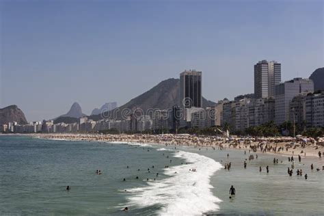 Scenic View Of Copacabana Beach In Rio De Janeiro Brazil Editorial