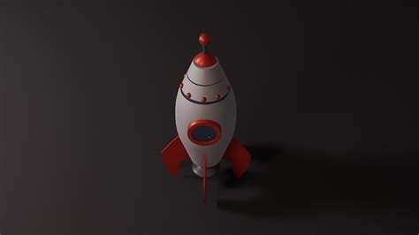 Low Poly Rocket Ship Free Vr Ar Low Poly 3d Model Cgtrader