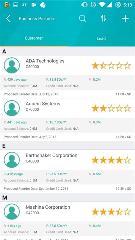 Sap Business One Sales App For Android And Ios In Depth Feature List