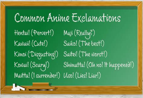 The Epic List Of Anime Words And Phrases With Kanji Owlcation