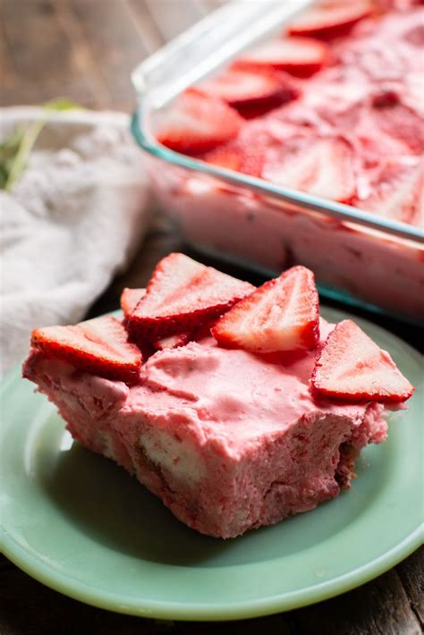 Stir in cold water and frozen strawberries. Strawberry Angel Food Dessert | Recipe | Angel food ...
