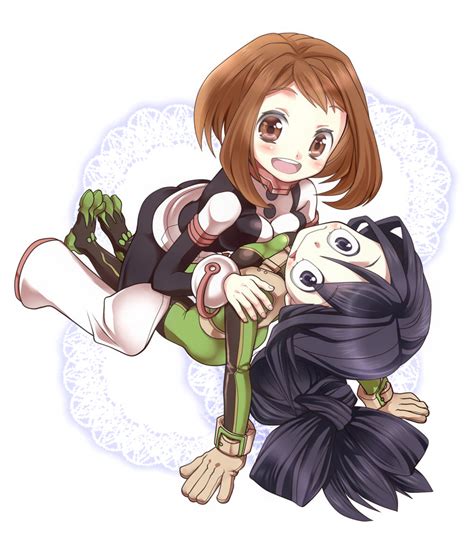 Asui Tsuyu And Uraraka Ochako Boku No Hero Academia Drawn By