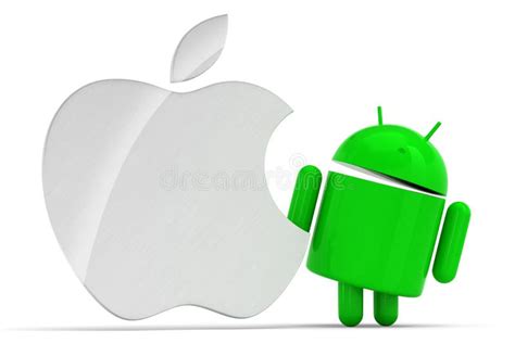 Apple And Android Logo Editorial Stock Image Illustration Of Robot
