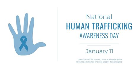 Premium Vector National Day Against Human Traffickingjanuary 11vector Illustration
