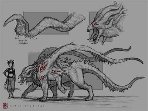 Art I Redesigned The Displacer Beast Dnd Creature Concept Art