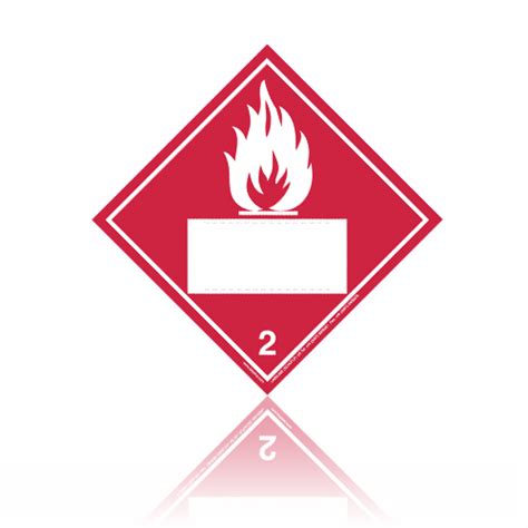 Class Flammable Gas Hazard Warning Placard W Panel Labeline