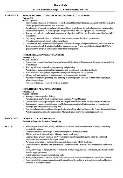 Healthcare Project Manager Resume Samples Velvet Jobs