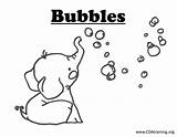 Bubbles Coloring Elephant Template Soap Tea Sketch 123playandlearn sketch template