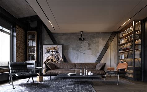 Check Out This Behance Project Industrial Attic Loft Https
