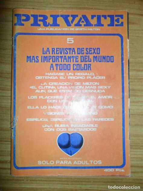 Revista Private Nº 5 1978 Edición Española Comprar Revistas Para Adultos En Todocoleccion