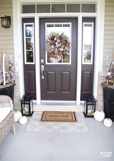 Many of these fall front door decor ideas utilize the planters you use all year long to display pretty pumpkins. Simple Fall Porch Decorating Ideas With Big Impact ...