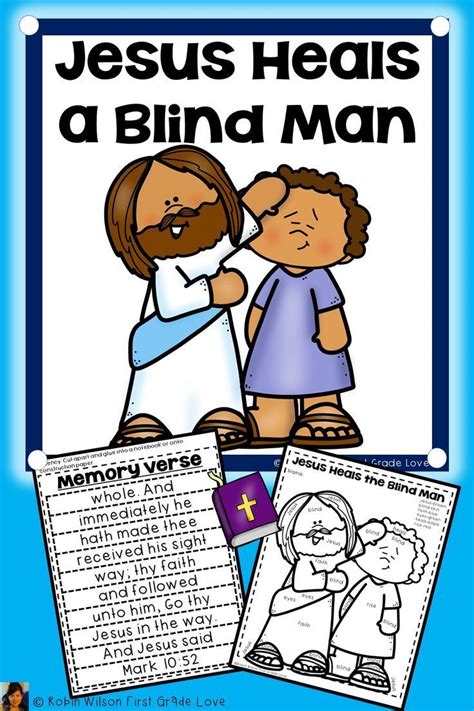 Jesus Heals The Blind Man Bible Stories For Kids Reading Stations