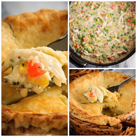 Made this again but used frozen mixed veggies in addition to a cubed potato and the onion. Homemade Chicken Pot Pie - The Weary Chef