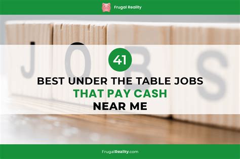 41 Best Under the Table Jobs That Pay Cash - Near Me - Frugal Living