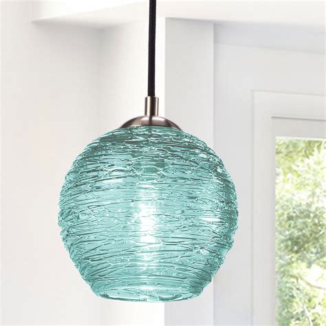 Spun Glass Globe Pendant Light By Rebecca Zhukov Art Glass Pendant Lamp Artful Home