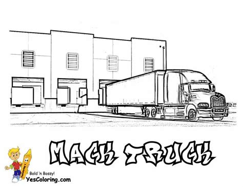pin   tough truck coloring pages