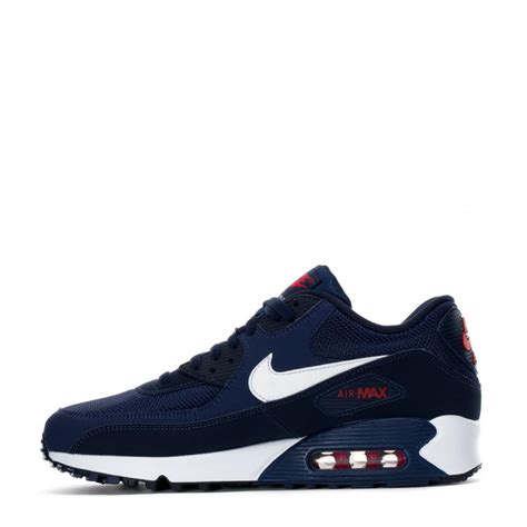 Air Max 90 Essential Midnight Navywhiteuniversity Red Mens Nike