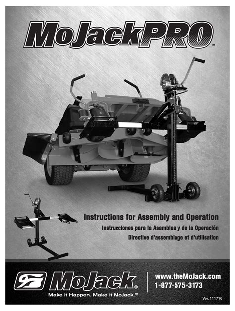 Mojack Pro Instructions For Assembly And Operation Manual Pdf Download