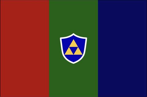 Flag Of Hyrule Using The Colours Of The Theee Triforce Goddesses R