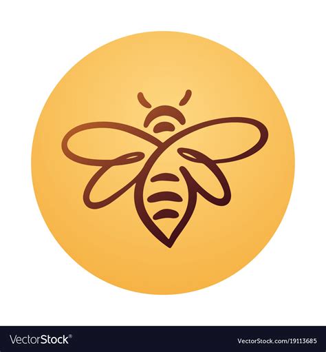 Bee Logo Honey Royalty Free Vector Image Vectorstock