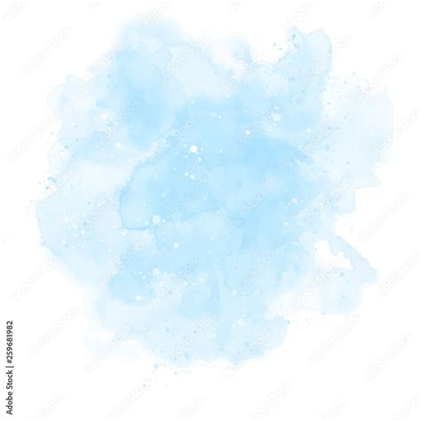 Blue Watercolor Background Abstract Vector Paint Splash Isolated On