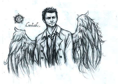 Castiel By Moonsstorm On Deviantart Supernatural Drawings