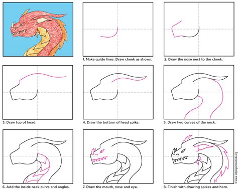 How To Draw A Dragon Art Projects For Kids