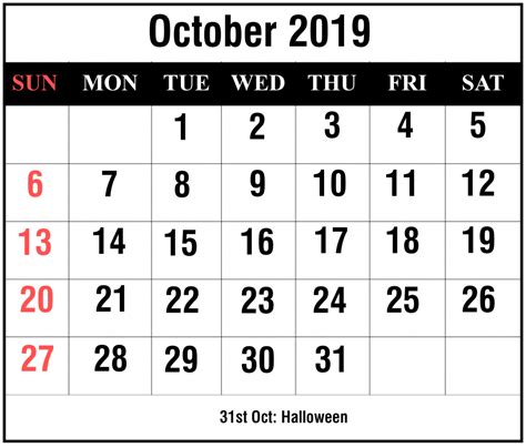 1monthcalendar.com is an online calendar portal where you can get free calendar for each month of a year. Free Blank October 2019 Calendar Printable in PDF, Word ...