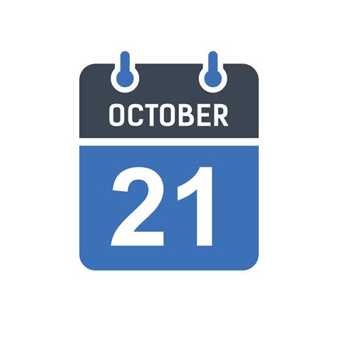 21 De Octubre Calendario Fecha Icono 5261068 Vector En Vecteezy