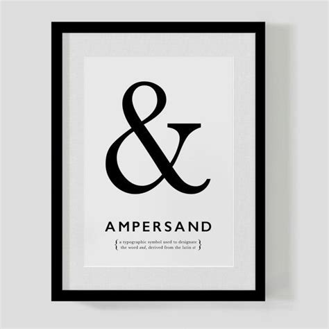Ampersand Poster Print And Custom Colours Designer Print Etsy Uk