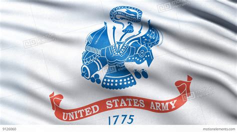 4k United States Of America Army Flag Waving In The Wind