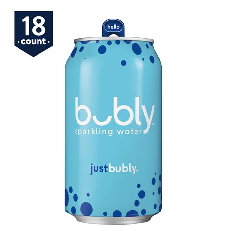 Bubly Sparkling Water Just Bubly 12 Oz Cans 18 Count