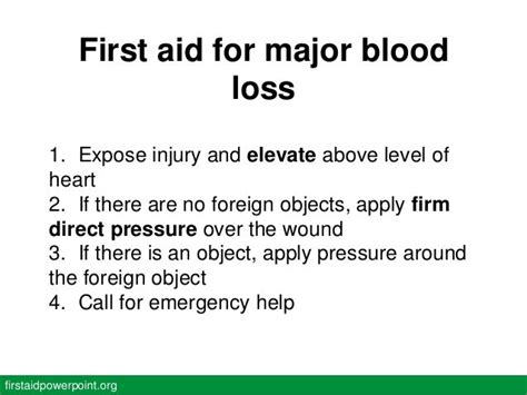 First Aid For Bleeding And Shock Training By First Aid Powerpoint