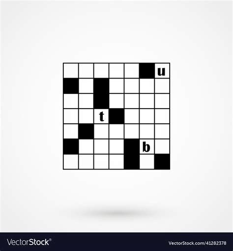 Crossword Puzzle Icon Royalty Free Vector Image
