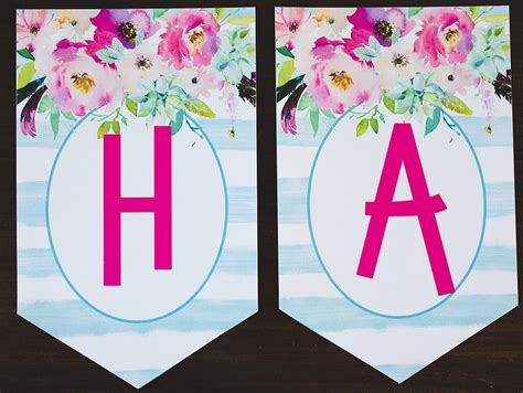 printable birthday banner  clever sisters