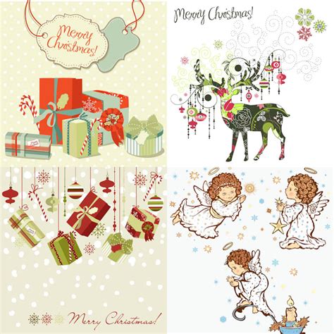 Decorative Christmas Cards Vector Part 2 Vector Graphics Blog