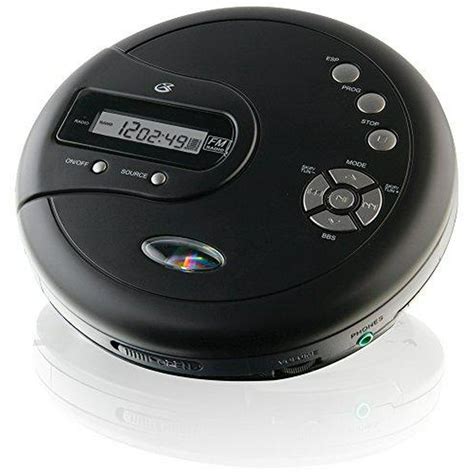 Gpx Pc332b Portable Cd Player With Anti Skip Protection Fm Radio And