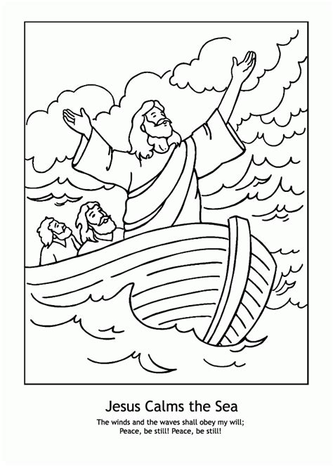 Coloring Page For Jesus Calming The Storm Coloring Home