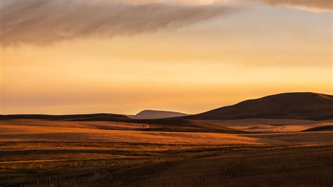 Montana Prairie Montana Plain Evening Light Fuji Color Montana Sunset