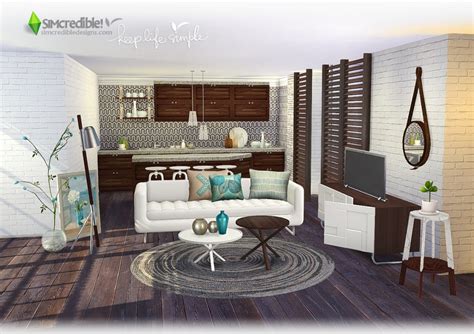 Sims 4 Ccs The Best Keep Life Simple Living Room By Simcredible