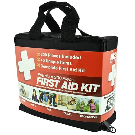 300 Piece First Aid Kit W Bag By M2 Basics Free First Aid Guide 40
