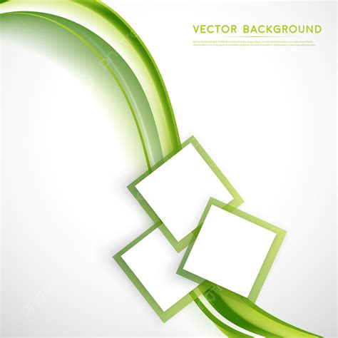 Vector Abstract White Background With Color Green Wavy Design An