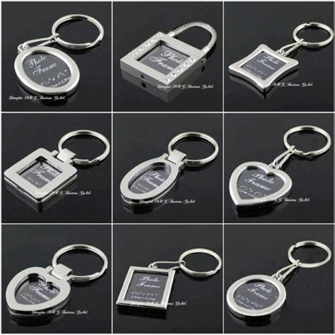 Fashion Practical Mini Keychain Keyring Alloy Metal Photo Frame Rahmen
