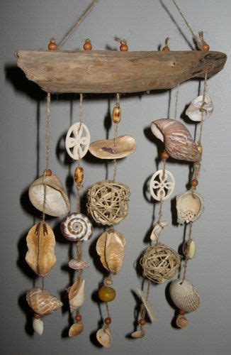 Beachy Beige Driftwood Shell Mobile Try To Diy Beachy Pinterest