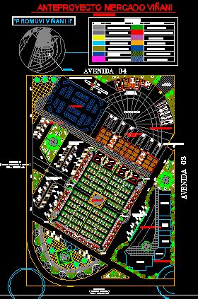 Mercado De Abastos En Autocad Librer A Cad