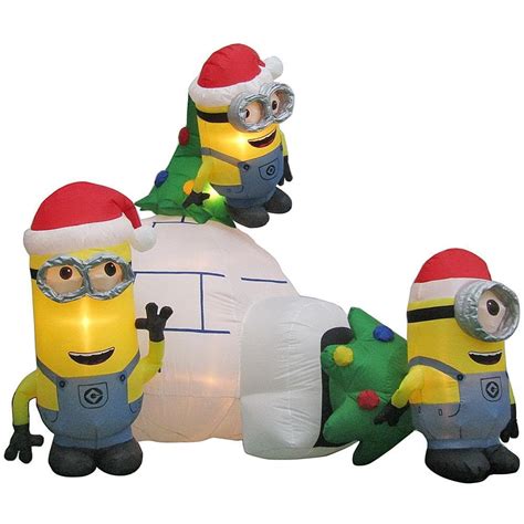 Tis Your Season Ft Minions Igloo Scene Airblown Inflatable