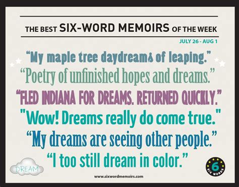 My Dreams Are Seeing Other People The Best Six Word Memoirs Of The