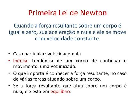 A Primeira Lei De Newton O Principio Da In Rcia Dicas De Lei